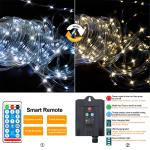 Leather Christmas LED Rope Lights RGB LED Remote Control Waterproof
