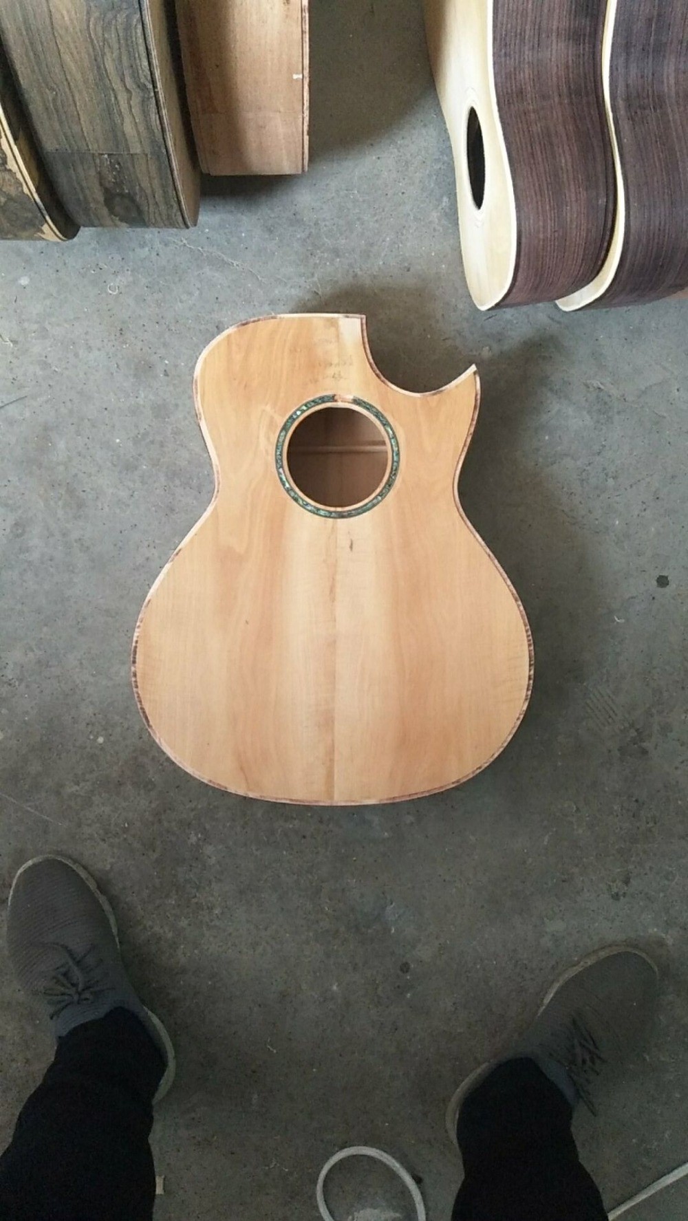 Factory AAAA 14 frets Auditorium folk Guitars Orchestra all solid imported apple wood acoustic electric guitar