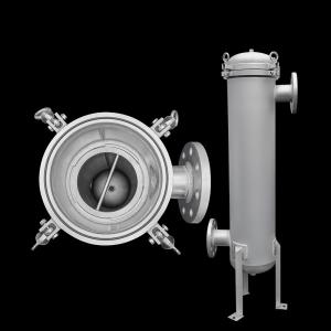 China Single Stainless Steel Water Filter Cartridge Housing High Flow Sanitary on sale