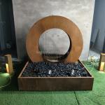 Prerusted Surface Landscape Corten Steel Water Feature 1200mm Garden Ornaments