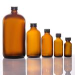 15ml 30ml Airless Boston Glass Lotion Bottles With Black Polycone Cap