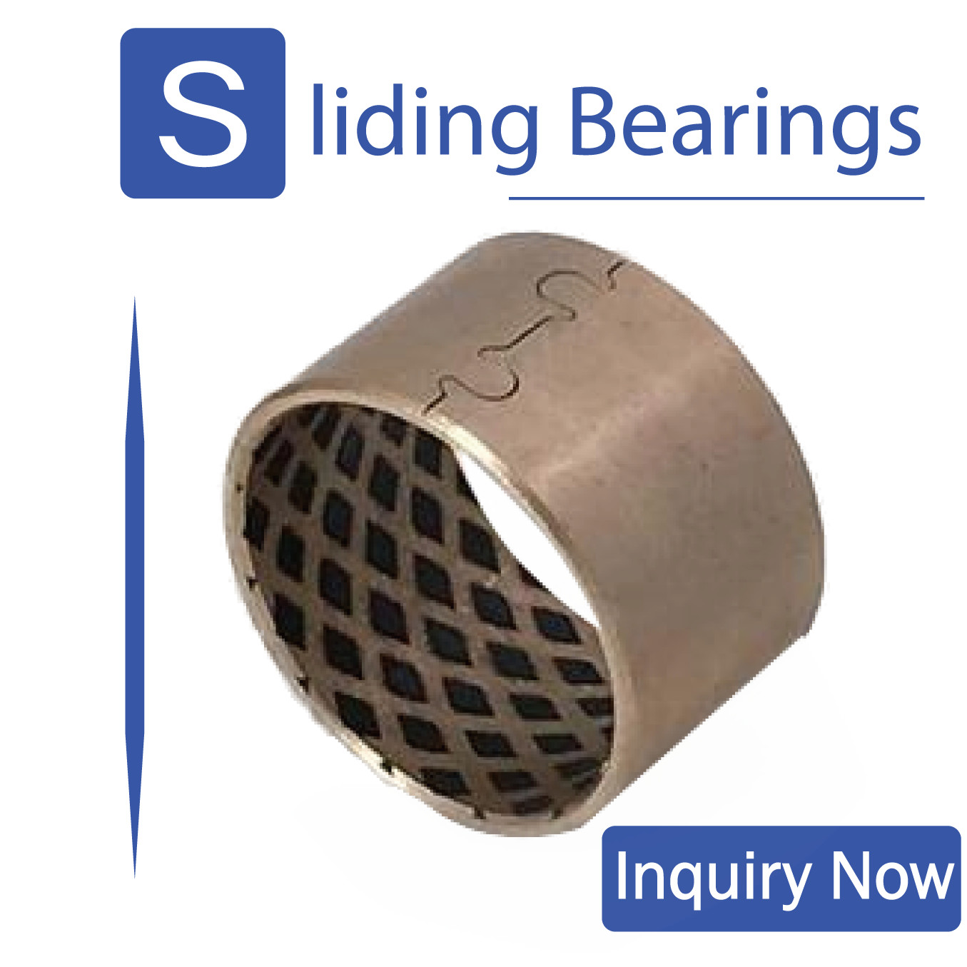 Rolled diamond groove with graphite bimetallic bearing