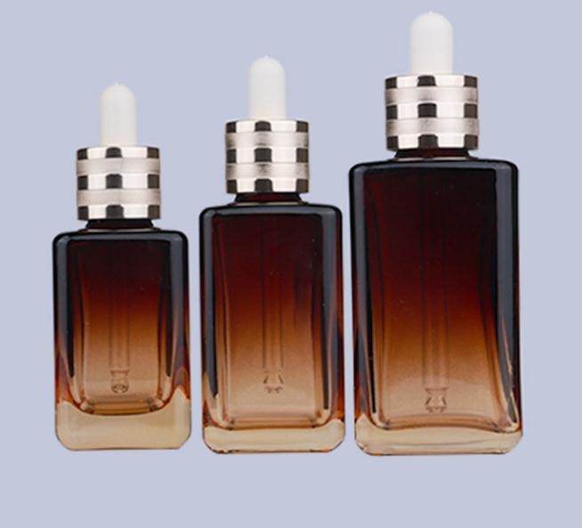 Transparent Glass Foundation Pump Bottle 40ml 80ml Makeup Pump Dispenser