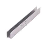 U Shape Channel Aluminium Alloy Profile Extrusion Brushed Gold For Glass