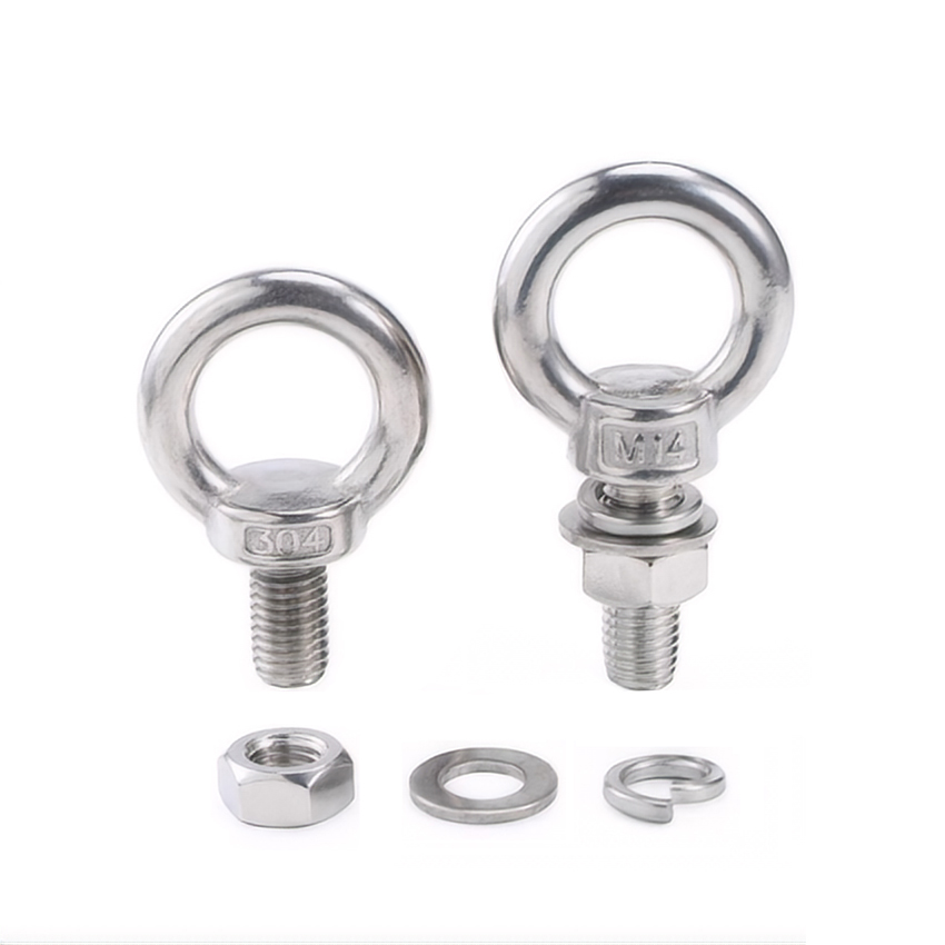 DIN 580 35mm Length Grade 8 Fully Threaded Carbon Steel Black Galvanized Eye Bolt
