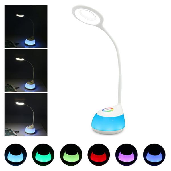 Portable Stepless Dimming Led Reading Table Lamp , Led Flexible Desk Lamp Customized Colors