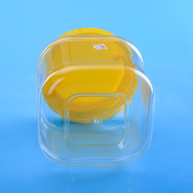 BPA Free 1450ml 131mm Square Plastic Screw Cap Jars