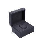 Black Leather Watch Box 1 Slot With Velvet Insert For Timepieces