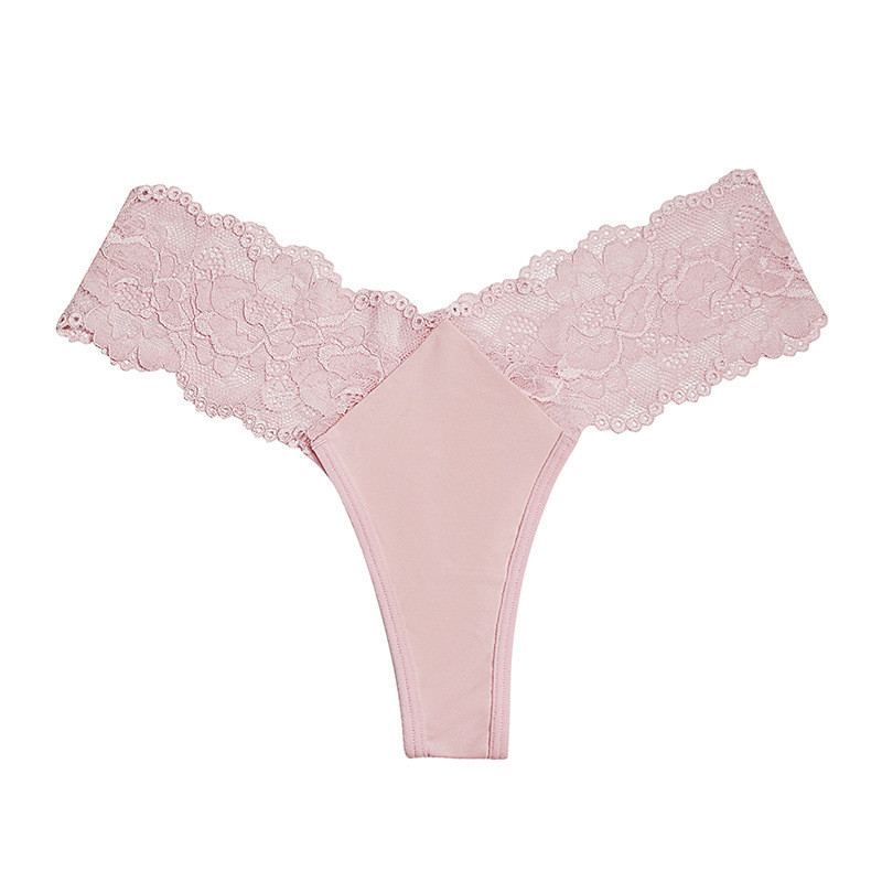 Stretch Lace Hipster Panties Underwear Thong Pink Girl'S Low Rise Ladies Fashion Sexy Panties