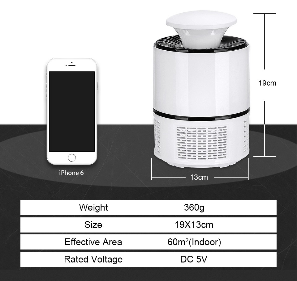 hot sales design USB professional pest control mosquito killer lamp plastic electric fly killer with wave light