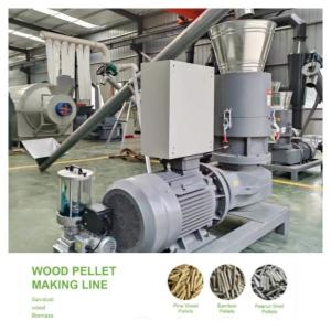Wholesale 100-1200kg/H Wood Pellet Maker 22-55KW Wood Pellet Line With Adjustable Size from china suppliers