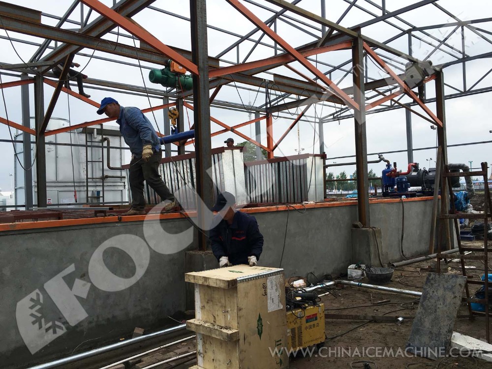 30 Ton Brine Cooling System Ice Block Ice Making Machine For Industrial