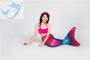 China Children Pink Mermaid Tail Swimming Costume Multifunctional Fade Resistant Fabric on sale