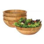4 Piece Bamboo Salad Set 7" X 2.25" More Endurable Than Porcelain Products