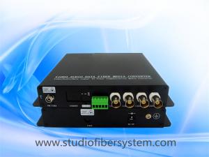Wholesale 4CH HDCVI video audio fiber converter with black aluminum case from china suppliers
