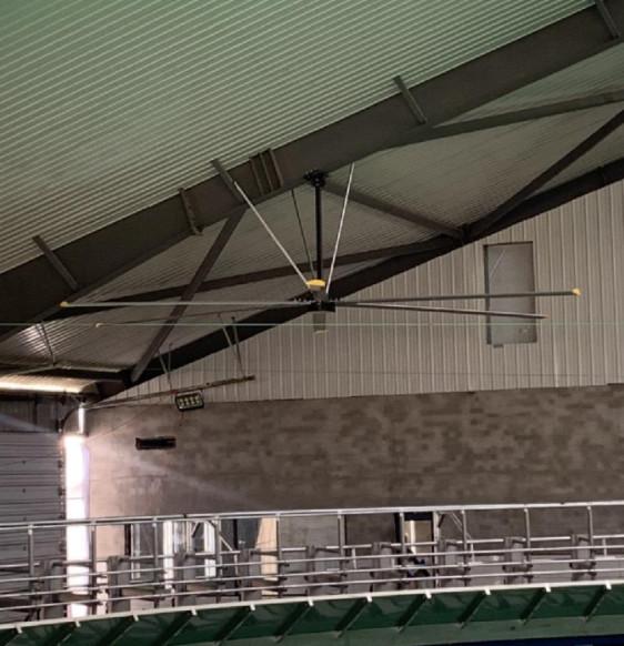 Outer Rotor DC Motor Industrial Ceiling Fan 420000m3/h Airflow 7300mm Huge Fan