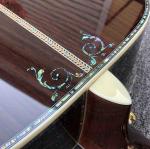 Real Abalone inlays Sunburst Solid spruce top 41 inch D style Acoustic Guitar