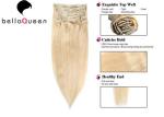 613 Golden Blonde Straight Clip In Human Hair Extension With No Shedding