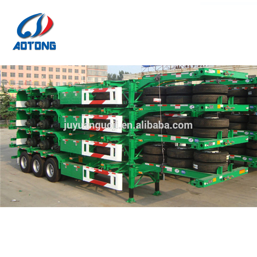 12500*2500*1550mm Producer 20ft/40ft Skeleton Shipping Container Semi Trailer for USA