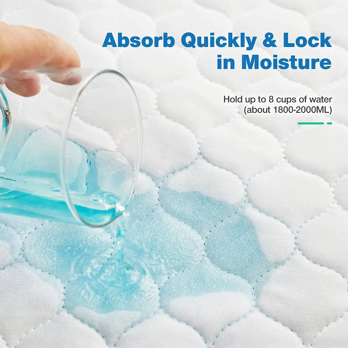 Reusable Incontinence Protection with Plain Woven Microfiber Washable Adult Bed Pad