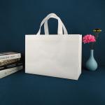 Shopping cloth tote eco friendly packaging bags for cloths white custom logo