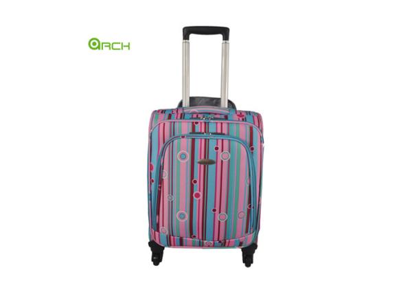Printing 600D Polyester Travel Trolley Lightweight Luggage Bag with Spinner