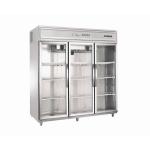 Air Cooling 650W 3 Door Upright Glass Door Chiller