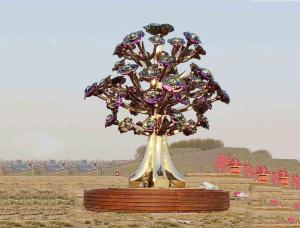 Wholesale Painted Stainless Steel Tree Sculpture With Smooth Surface For City Decoration from china suppliers