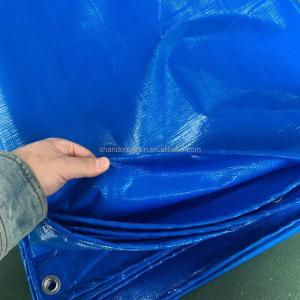 Wholesale Water Resistant HDPE Tarpaulin for Roof Tent and Car in Blue Silver Color Waterproof from china suppliers
