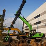 Teledipper Excavator Arms With Hydraulic Clamshell Bucket Slope Excavation Arm
