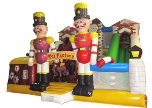 Wholesale Customized Commercial Inflatable Water Slides / Blow Up Soldier Castle Guard Themed PVC Dry Slide from china suppliers