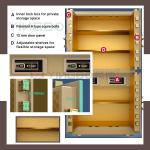 H1800mm Four Doors Fingerprint Lock Vault Door Movable Vault Room Safe Box