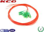 12 fibers LC Pigtail Fiber Optic , Optical Fiber Pigtail Single Mode Local Area