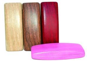 Wholesale popular rigid shell wooden imitation leather eyeglass case for wholesale from china suppliers