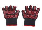 EN407 Heat Resistant Barbecue Gloves , Heat Resistant Oven Gloves With Fingers