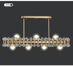 Rectangle color crystal chandelier for dining room kitchen island post modern