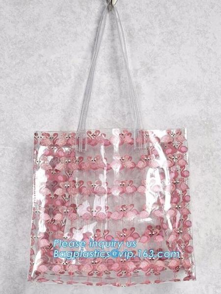 Summer Beach Bag Pvc Clear Transparent Purse Knitting Small Shoulder Bags