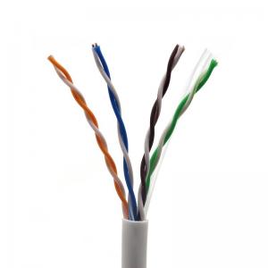 China Indoor Outdoor Bulk Cat5 Cable 1000ft 305m 24AWG Solid Pure Bare Copper Wire on sale
