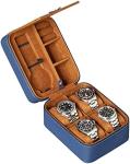 ROTHWELL 5 Watch Travel Case Storage Organizer for 5 Watches | Tough Portable
