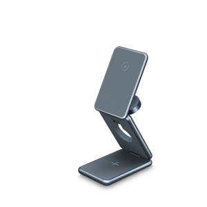 Wholesale 3 In 1 Aluminum Alloy Body All-metal Portable Foldable Magnetic Phone Earphones Watch Wireless Charger 15w from china suppliers
