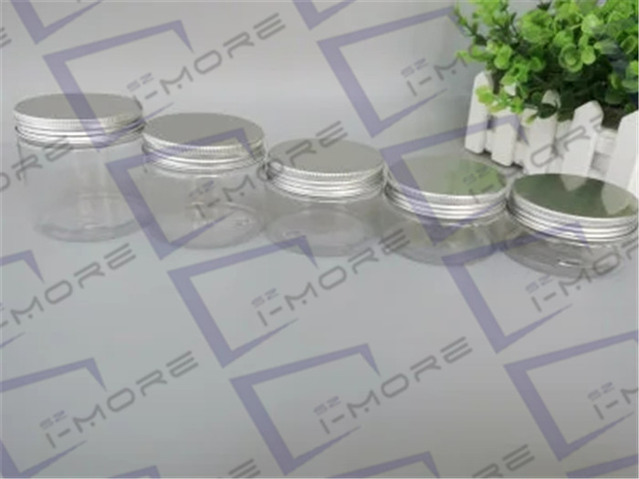 SGS Pantone PET OEM Cylinder Screw Cap Jar