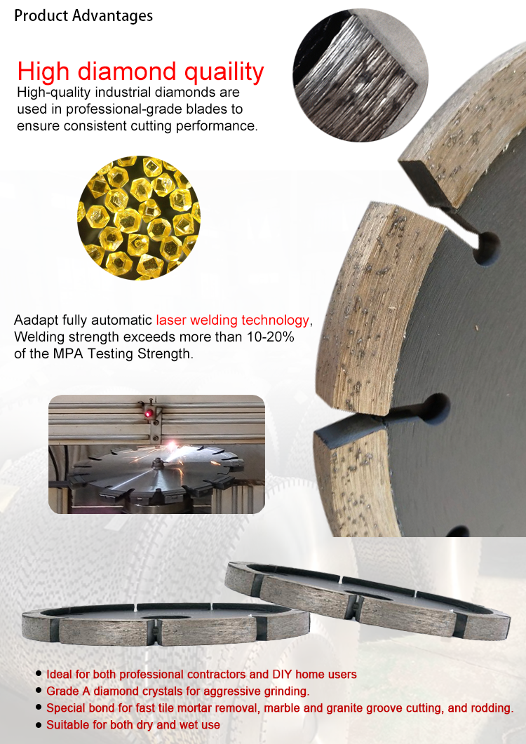 Good Performance 4.5 5 Inch Tuck Point Crack Chaser Grout Repair Diamond Saw Blade For Concrete Masonry Brick