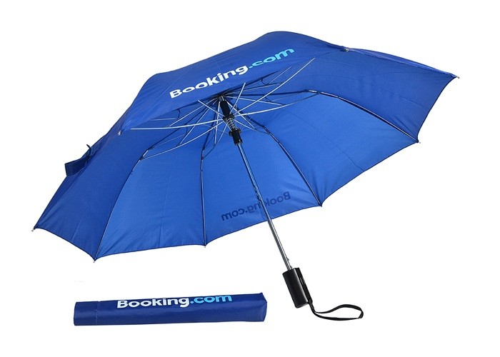 Auto Open Custom Logo Golf Umbrellas , Folding Golf Umbrella Windproof Steel Frame