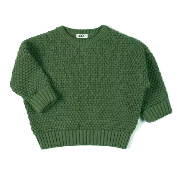 Winter Baby sweaters clothes knitted design custom logo chunky knit baby sweater