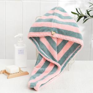 Wholesale Highly Absorbent Microfiber Hair Drying Turban for Quick Dry Curly Long Thick Hair from china suppliers