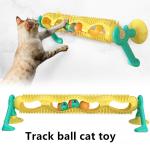 Luminous Mint TPR Cat Track Ball Long Turntable Fur Rubbing Artifact Pet