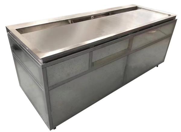 Commercial Electric Sunken Exhaustion Japanese Teppanyaki Grill with Fume