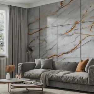 Wholesale Tile Effect Patterned Pvc Wall Panels Moisture Resistance Sound Insulation from china suppliers