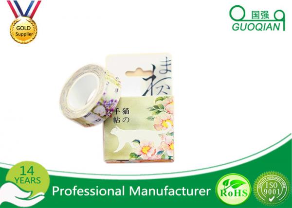 Quality Custom Printed BOPP Stationery Tape DIY Washi Paper Tape Acrylic Adhesive for sale