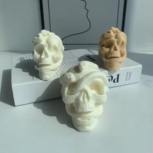 Wholesale Resin Candle Molds 3d Skull Silicone Mould For Making Candle Soap Cake Decor from china suppliers